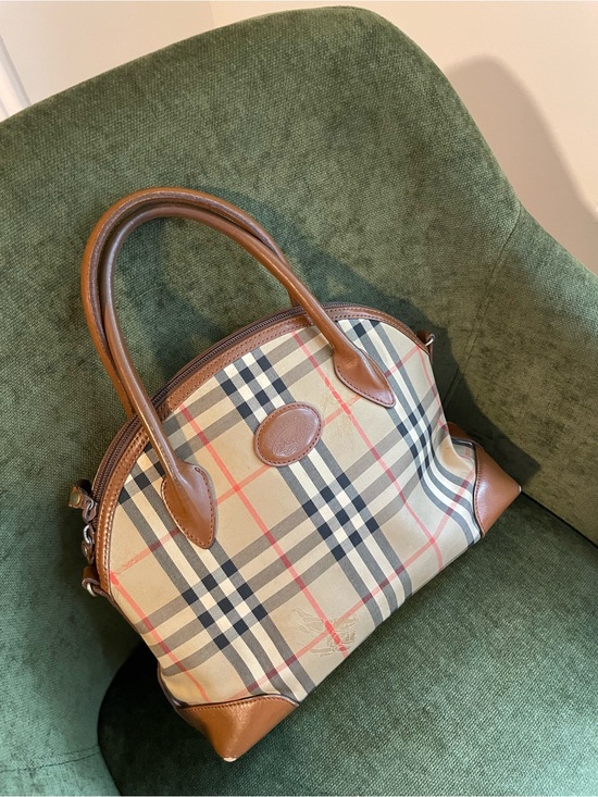 Burberry Handbags - Burberry Check Satchel in Beige, Brown and Black